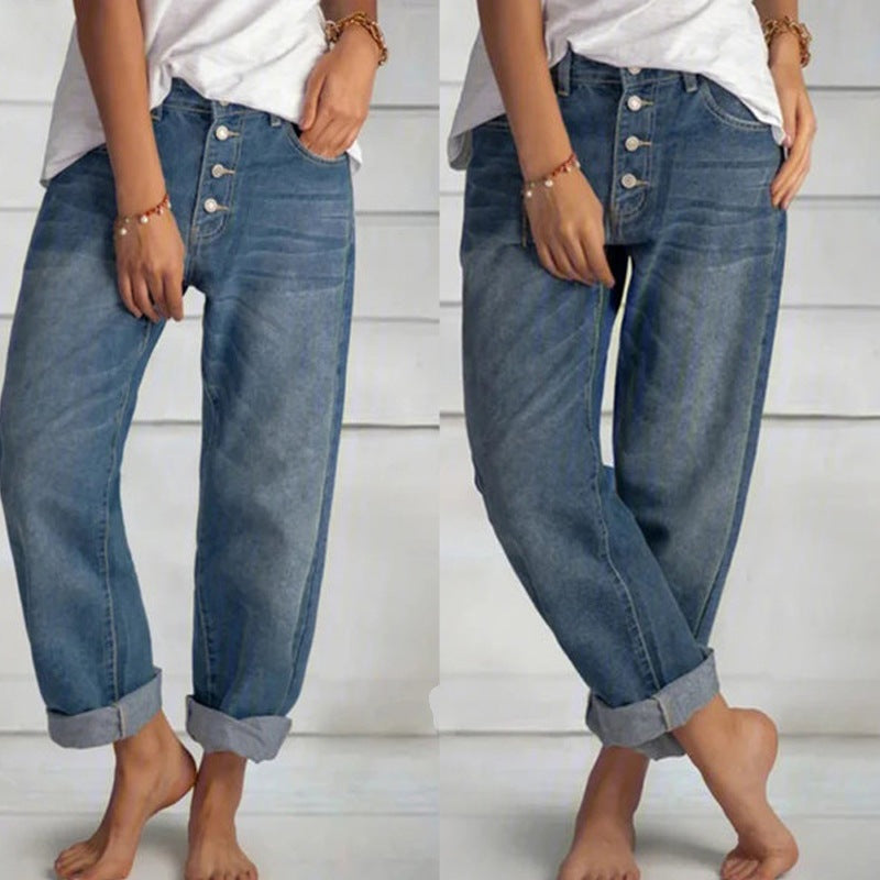 Women's Loose Leisure Simple Thin Denim Women's Jeans