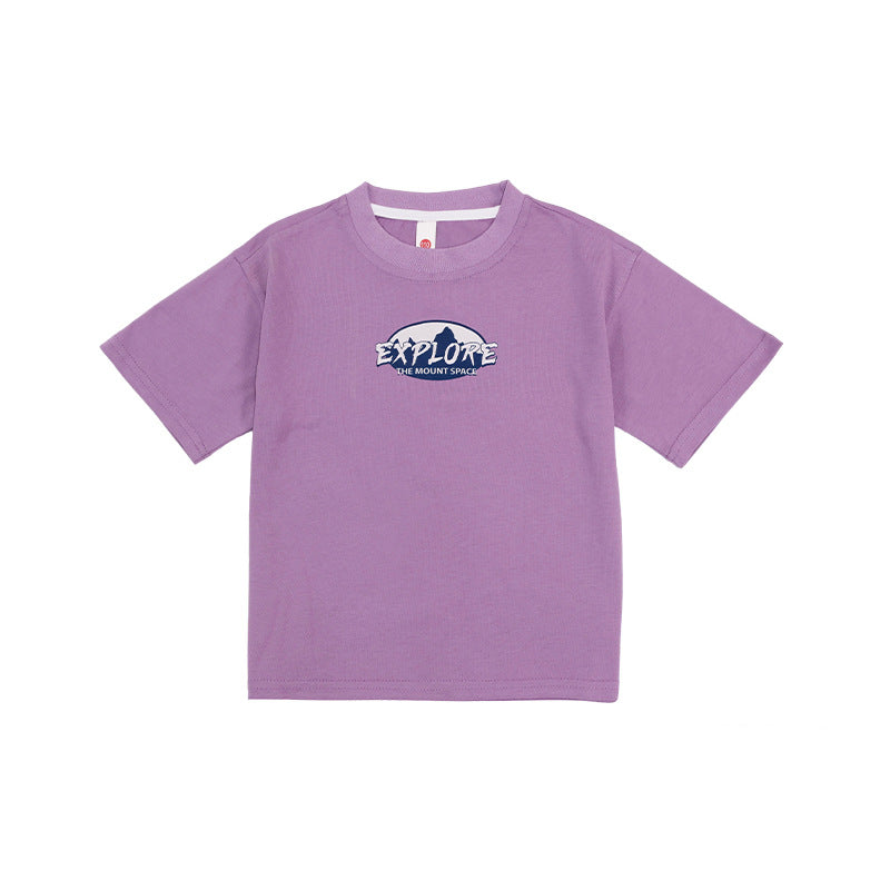 Children's Short-sleeved Mountain Clothing Outdoor Cotton Shirt Children's T-shirt