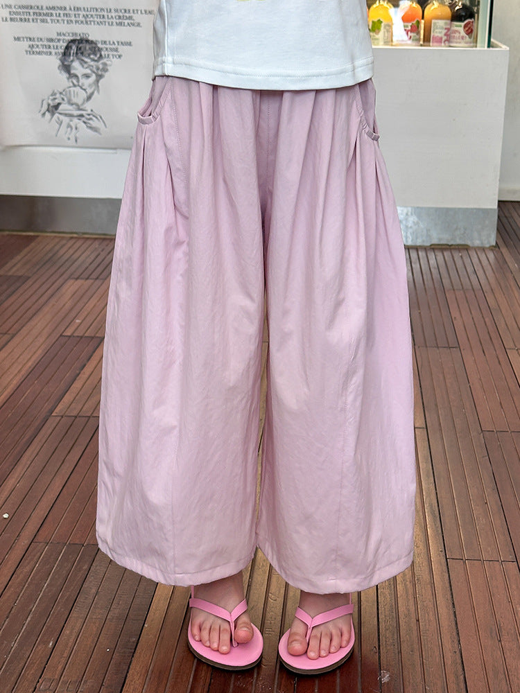 Children's Western Style Outdoor Trousers Solid Color Casual Children's Pants