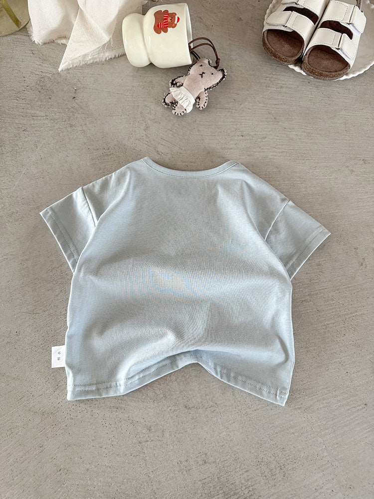 Summer Cartoon Bottoming Shirt Short-sleeved Clothes Thin Top Children's T-shirt