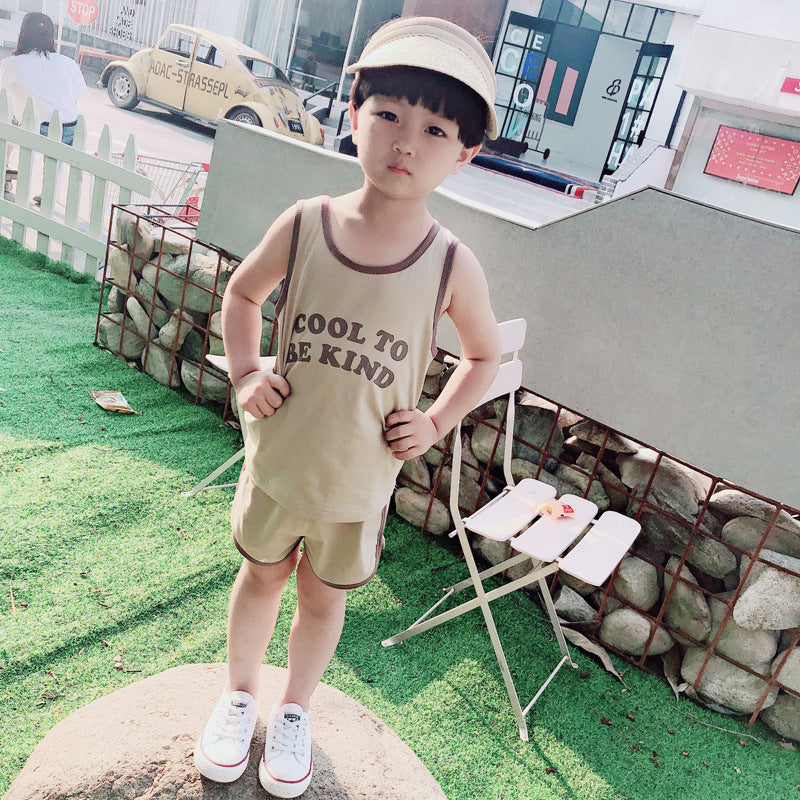 Children's Babies Trendy Leisure Sports Digital Basketball Children's Suit