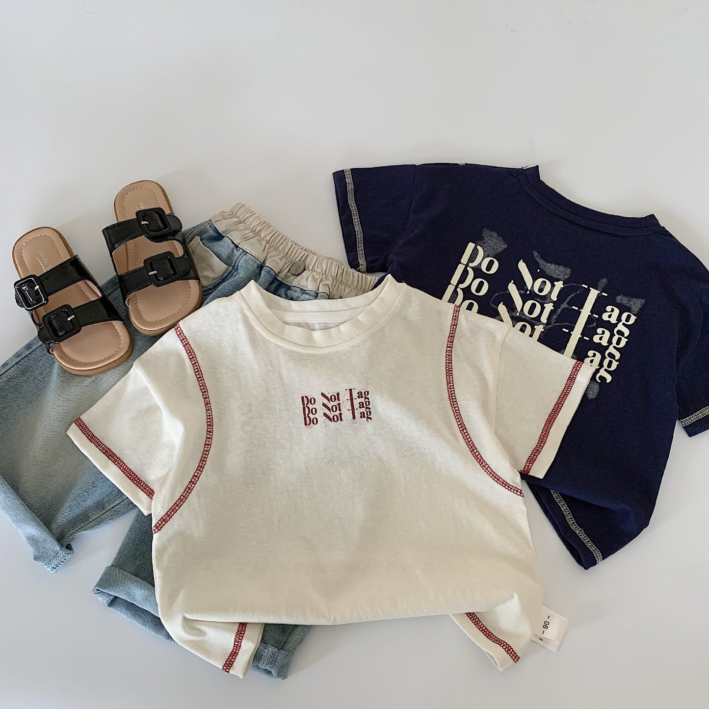 Children's Short-sleeved Summer Clothes Western Style Printed Boy Thin Type Children's T-shirt