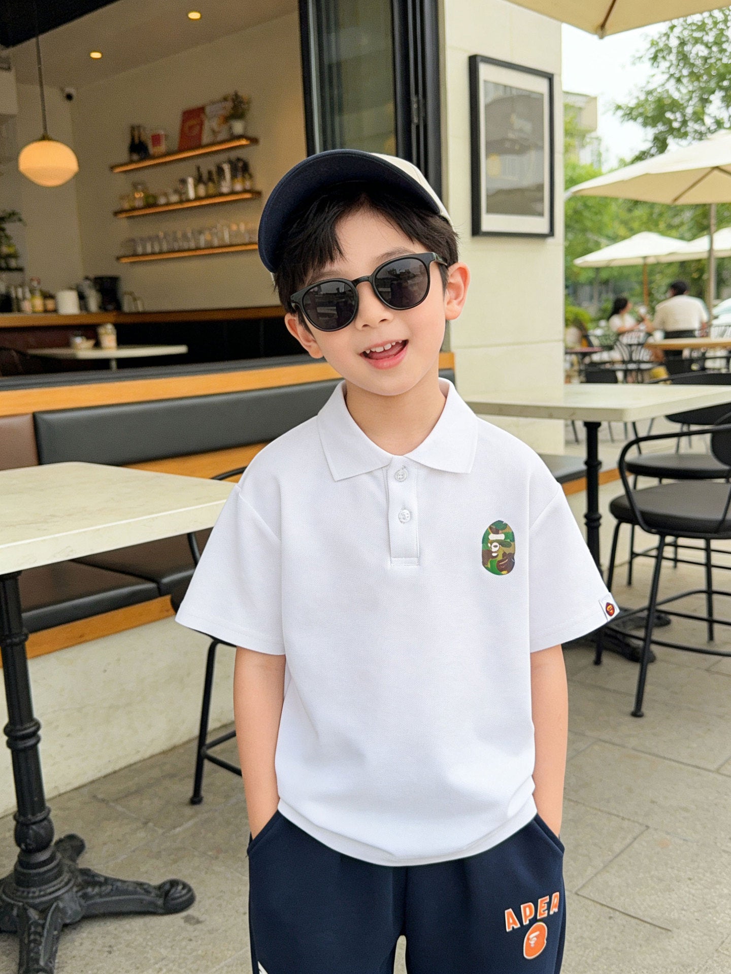 Children's Summer Casual Sports Short-sleeved Shirt Korean Style Fashion Fashionable Stylish Children's T-shirt