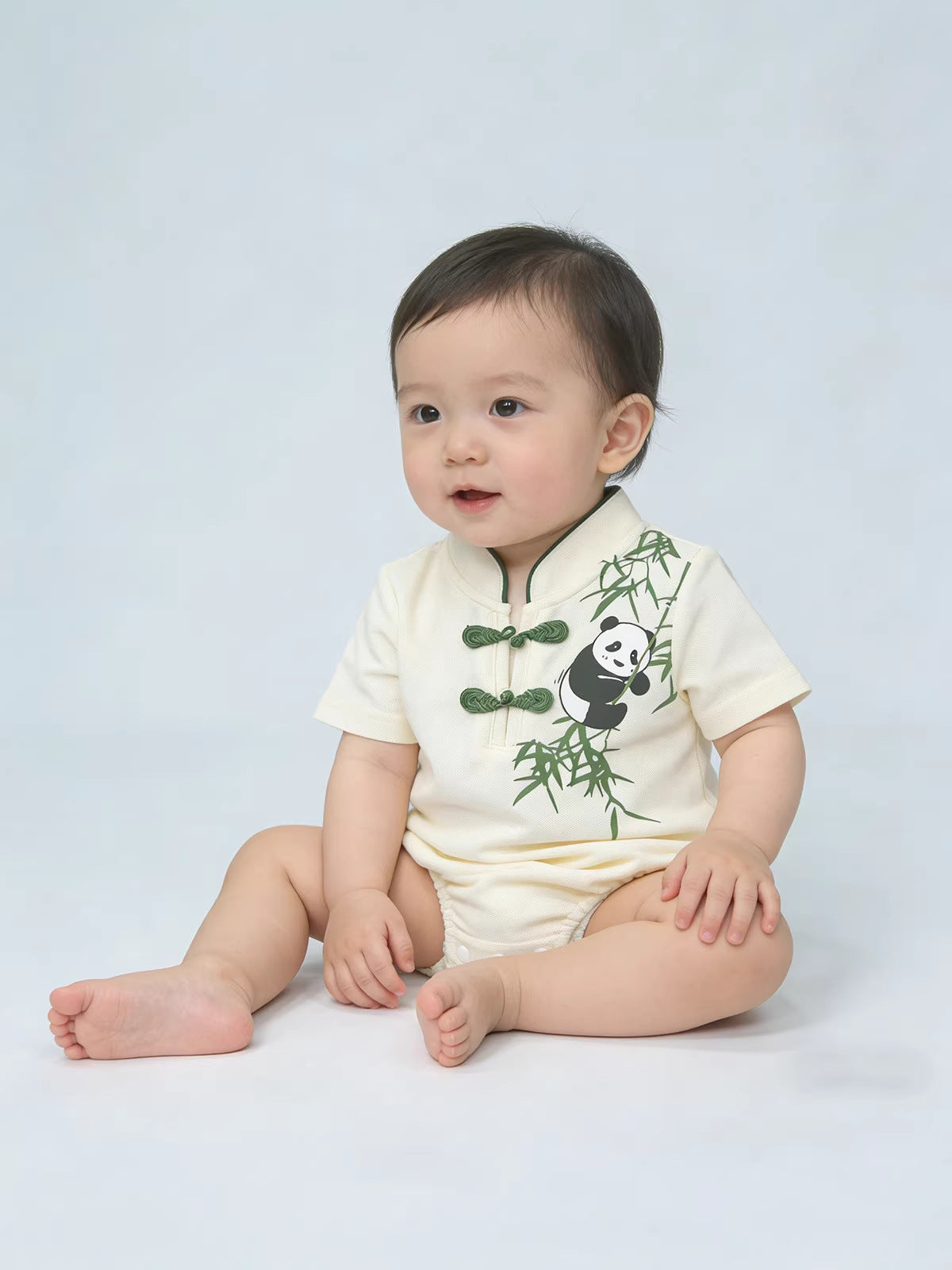 The Whole Family Panda Shirt Short Sleeve Mother Daughter Parent-child Outfit