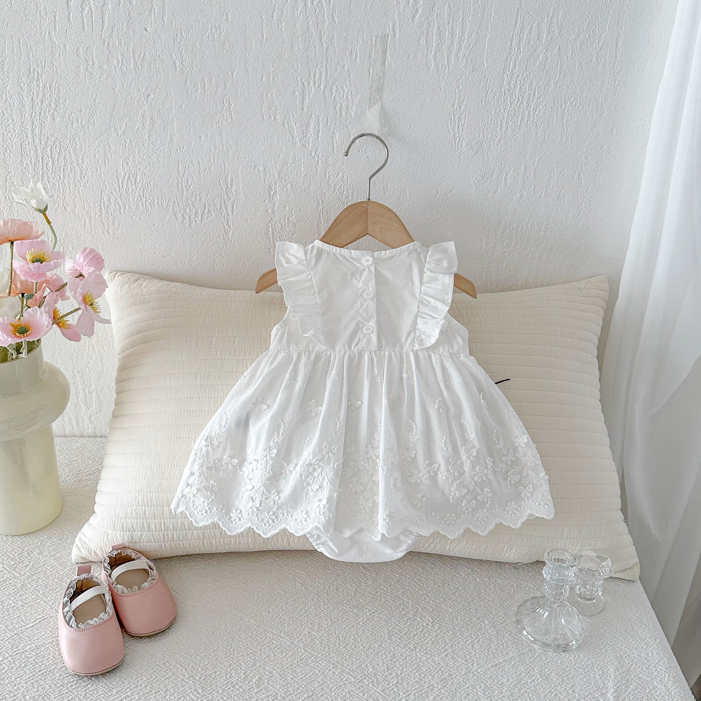 Summer Thin Clothes Flowers Vest Jumpsuit Born Full Moon Year Jumpsuit, Climbing Suit