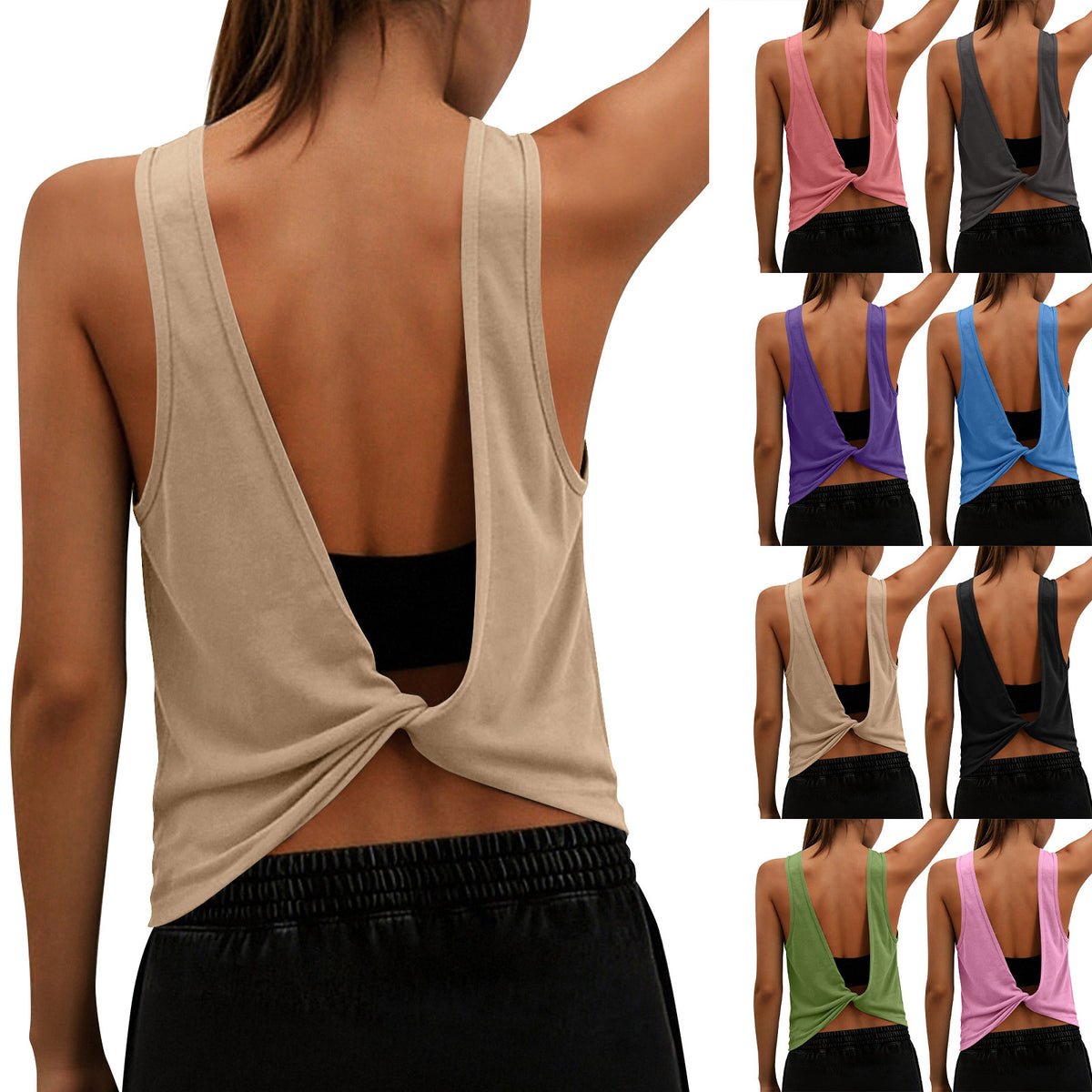 Women's Summer Loose Casual Daily Solid Color Round Small Vest/suspenders/tube Top
