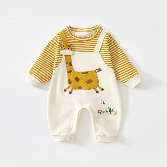 Giraffe Jumpsuit Fake Two-piece Romper Born Rompers Hug Jumpsuit, Climbing Suit
