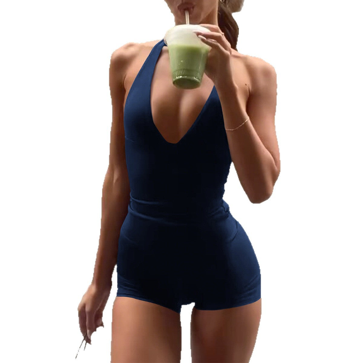 Women's Sports Yoga High Elastic T-shirt Two-piece Fashion Casual Suit