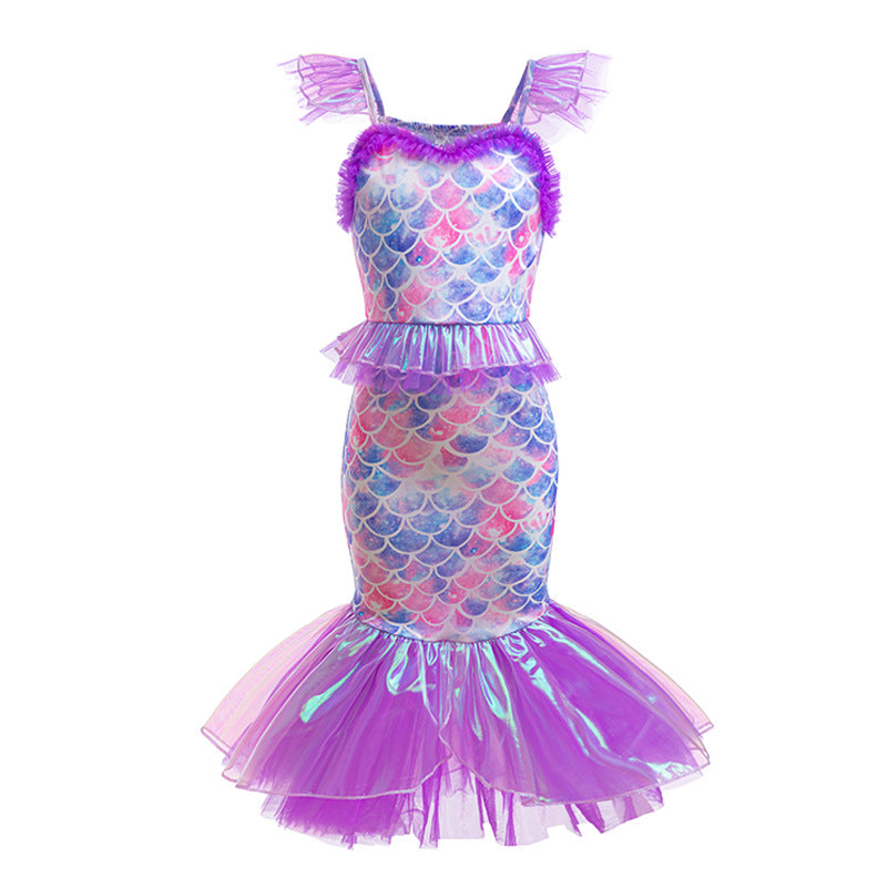 Color Princess Tulle Tutu Cake Puff Children's Dress