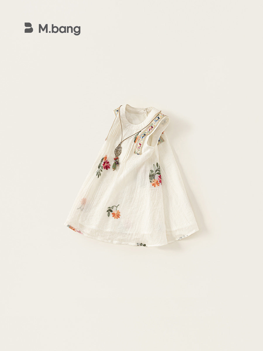 Children's Woven Clothing Skirt Ethnic Style Embroidered Children's Dress