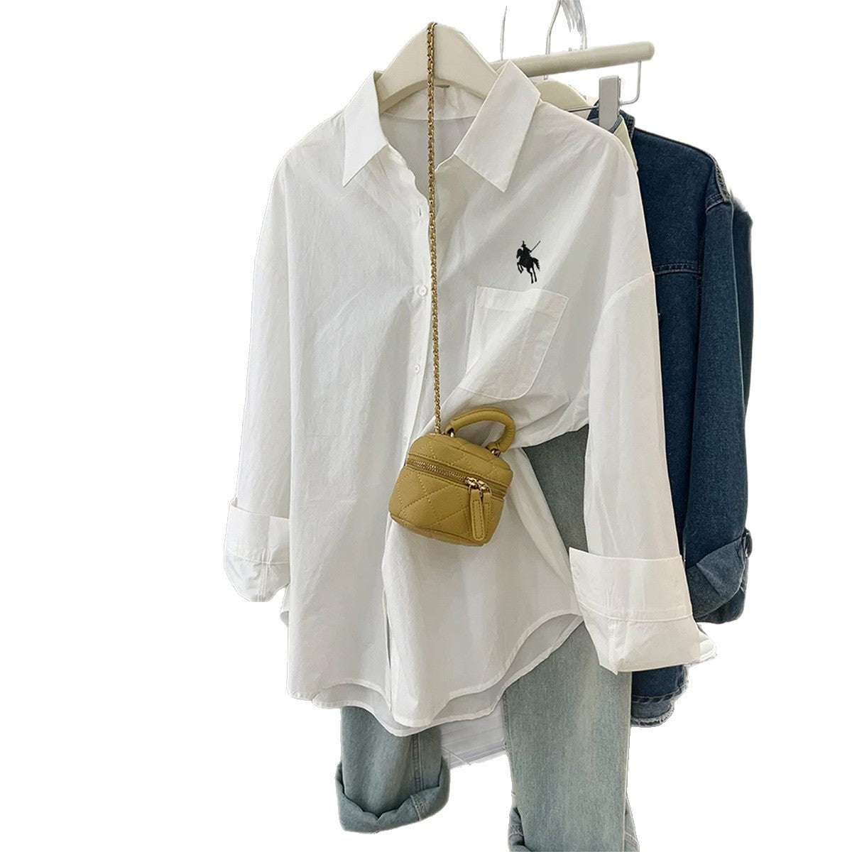 Women's Casual Minimalist Long Sleeve Button Solid Color Blouse