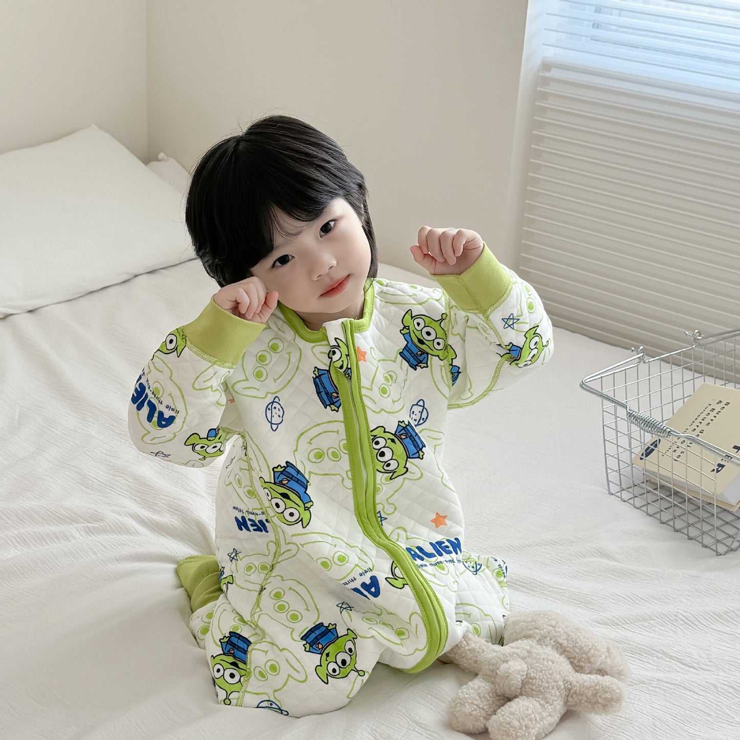 Seamless Warm Sleeping Bag Infant One-piece Jumpsuit, Climbing Suit