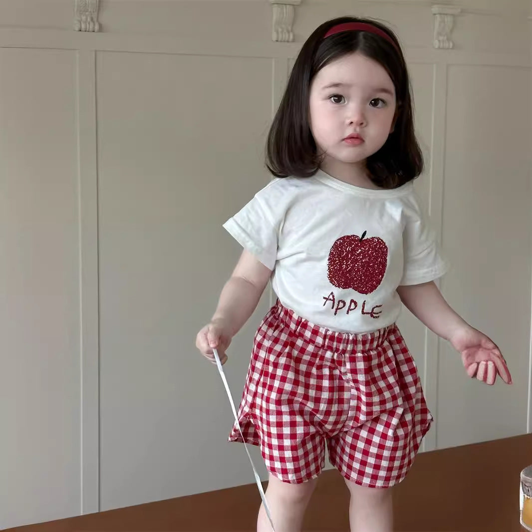 Children's Short-sleeved Summer Thin Korean Style Clothing Children's Suit