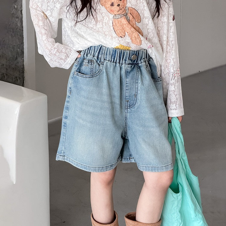 Jeans For Summer Middle Big Light Blue Children's Pants