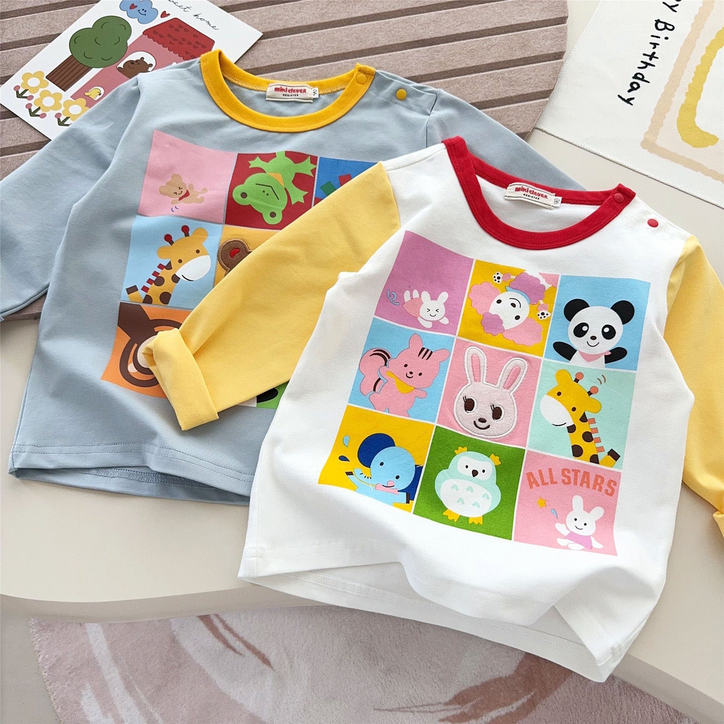 Autumn Long Sleeve Boys Cartoon Round Children's T-shirt