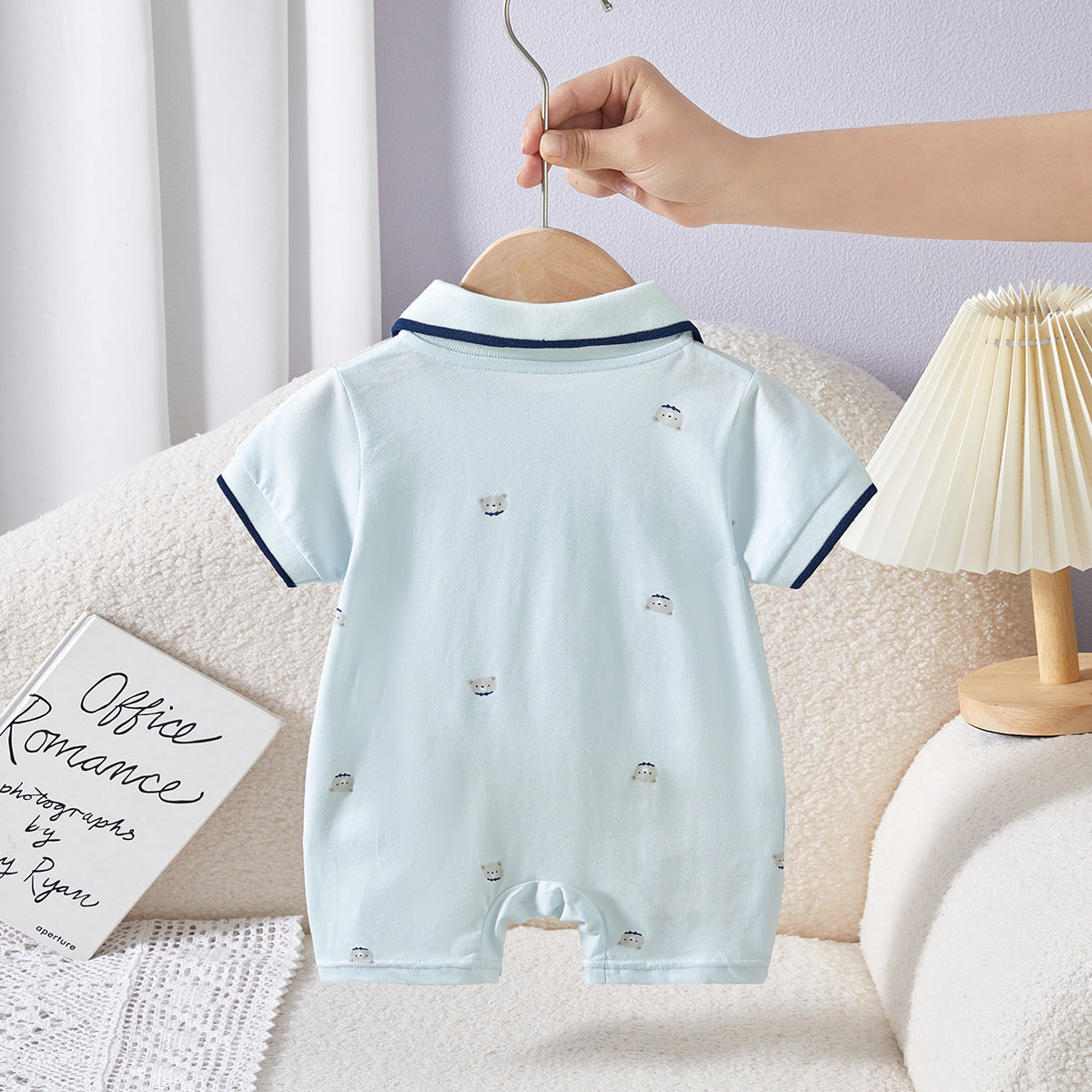 Jumpsuit Summer Short Sleeve Boy's Rompers Handsome Little Gentleman Romper Jumpsuit, Climbing Suit