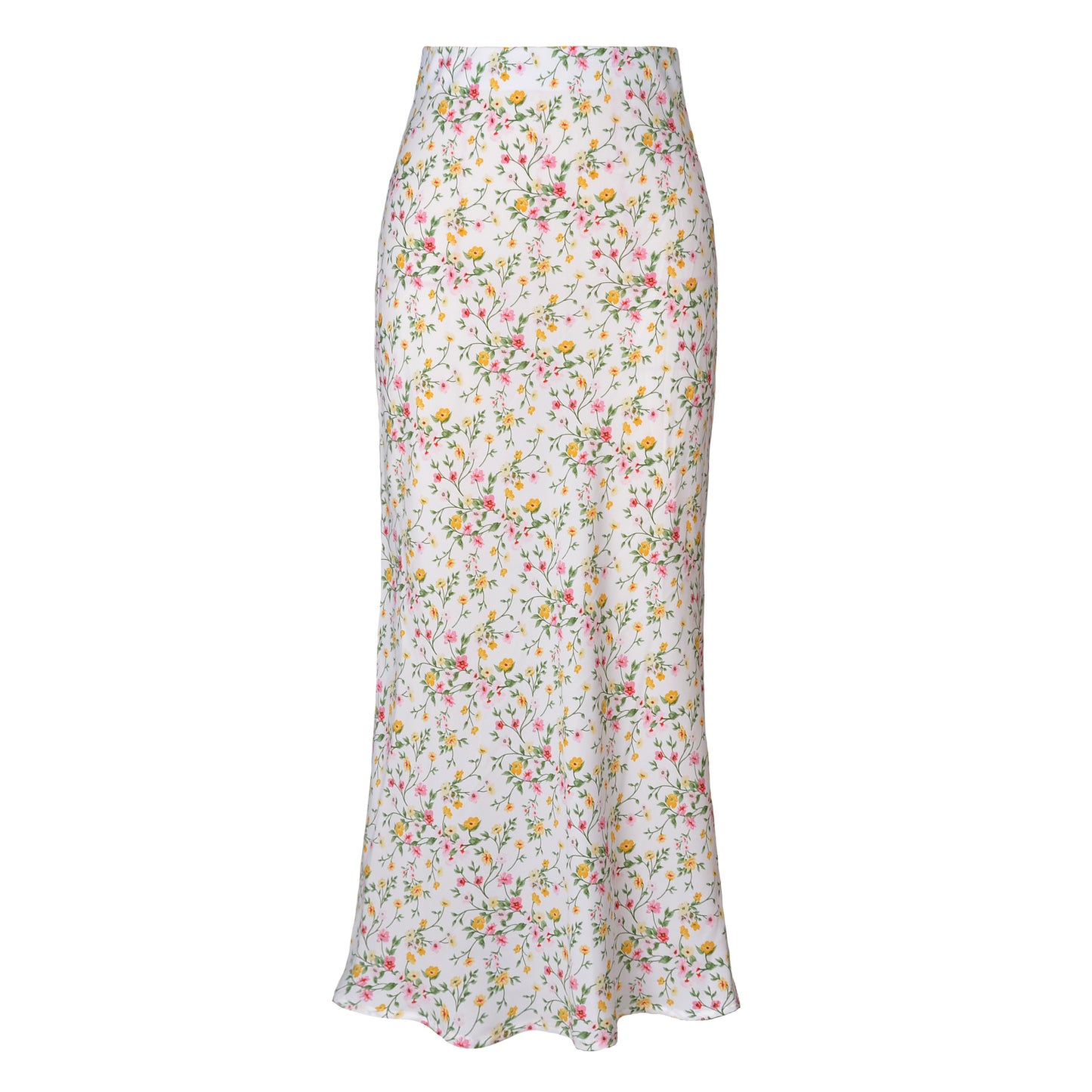 Women's Satin High Waist Elastic Quality Split Skirt