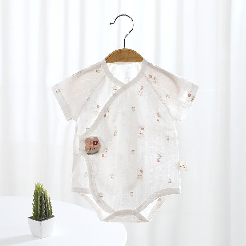 Born Short Sleeved Romper Clothes Summer Cotton Butt Jumpsuit, Climbing Suit