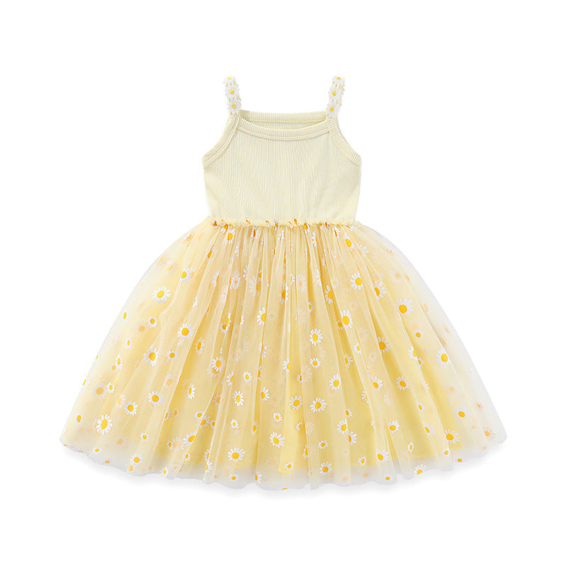 Summer Straps Tulle Skirt Little Daisy Children's Dress