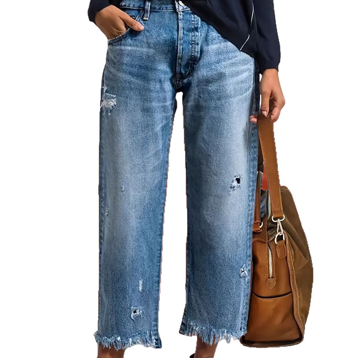 Charming Unique Beautiful Women's Ripped Straight Women's Jeans