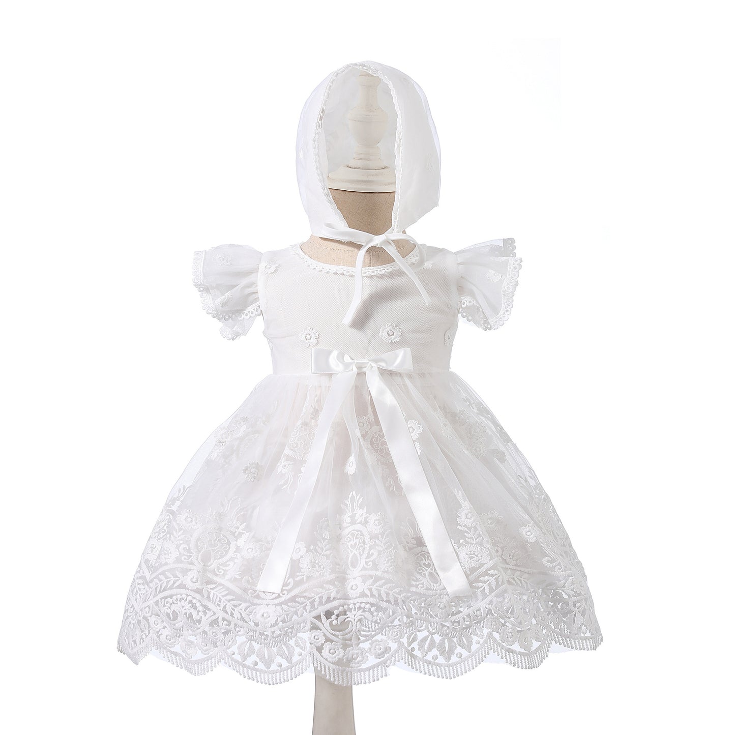 Summer Lightweight Beige Lace Princess Wedding Children's Dress