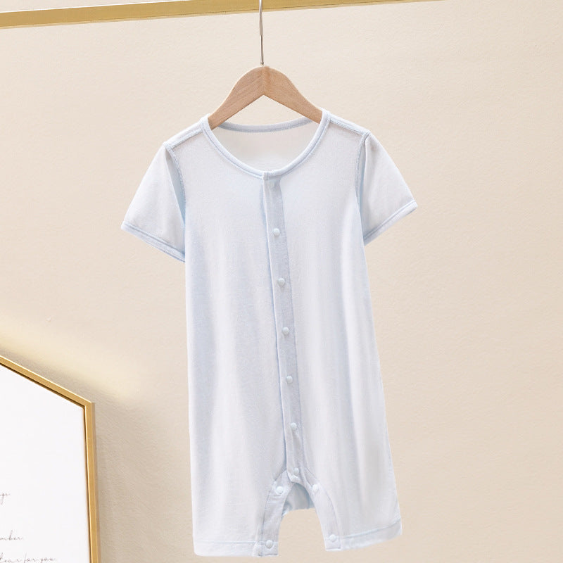 Clothes For Babies Summer Thin Unisex Short Sleeve Jumpsuit, Climbing Suit