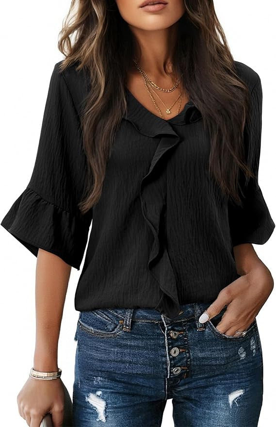Classy Glamorous Beautiful Fashionable Ruffled Loose Tops