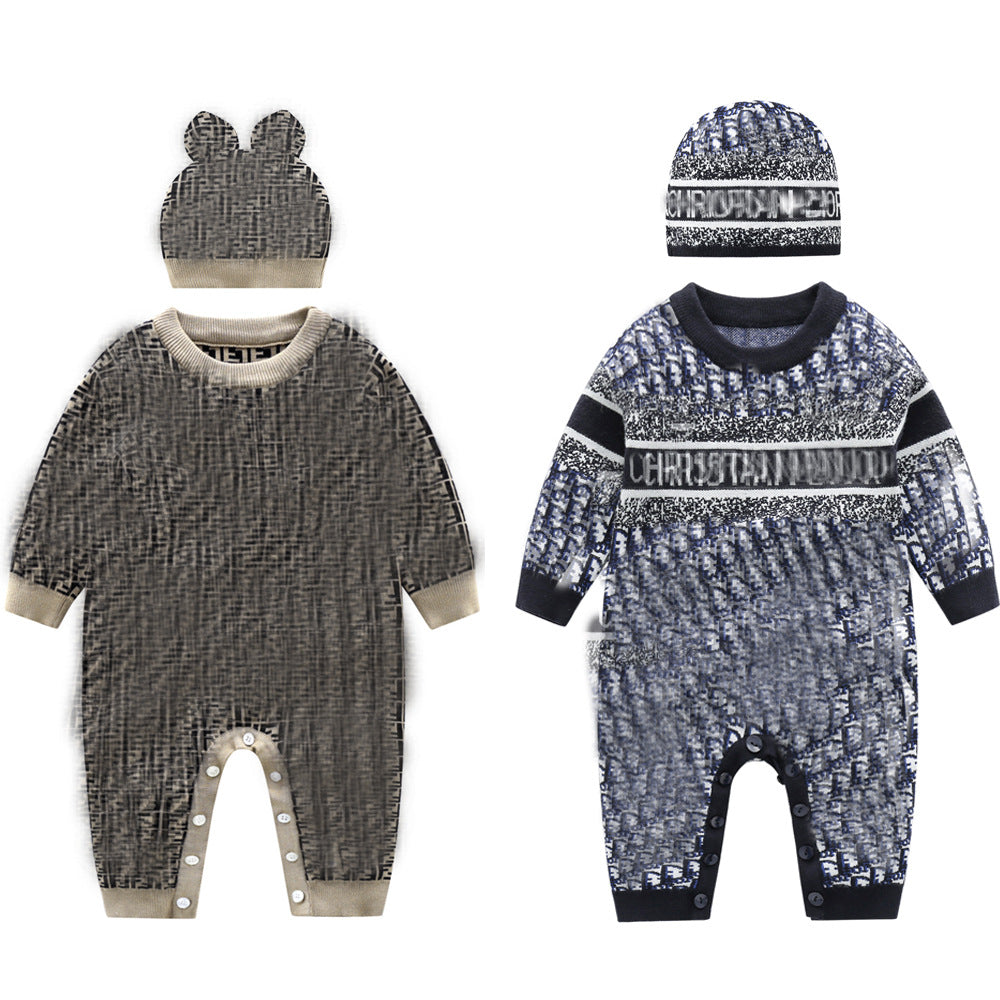Knitted Clothes Jumpsuit Autumn Born Romper Jumpsuit, Climbing Suit