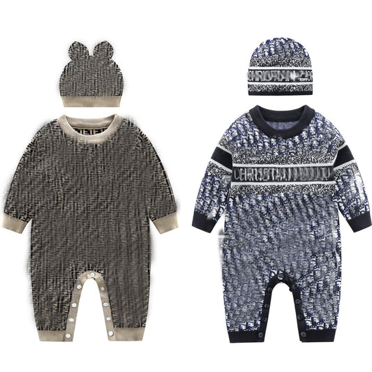 Knitted Clothes Jumpsuit Autumn Born Romper Jumpsuit, Climbing Suit