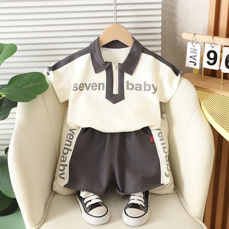 Children's Short-sleeved T-shirt Summer Clothing Shorts Clothes Children's Suit