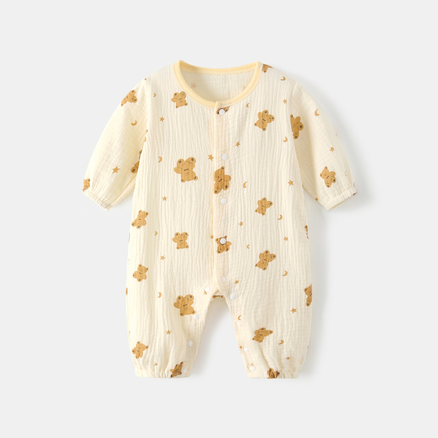 Jumpsuit Summer Long Sleeve Thin Born Gauze Romper One-piece Pajamas Jumpsuit, Climbing Suit