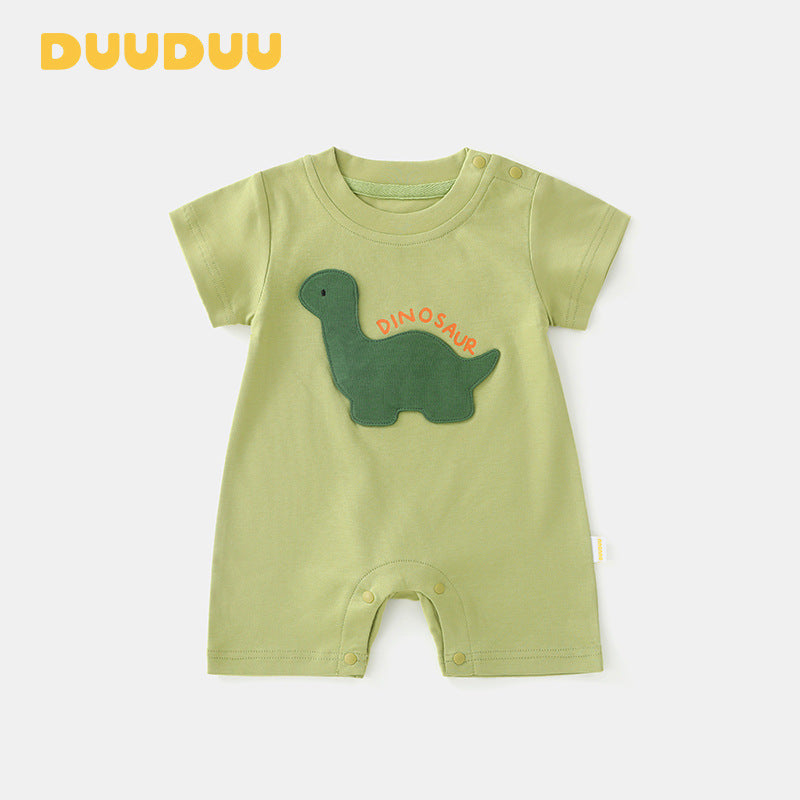 Dinosaur Jumpsuit Summer Male Female Clothes Short Sleeve Class Jumpsuit, Climbing Suit