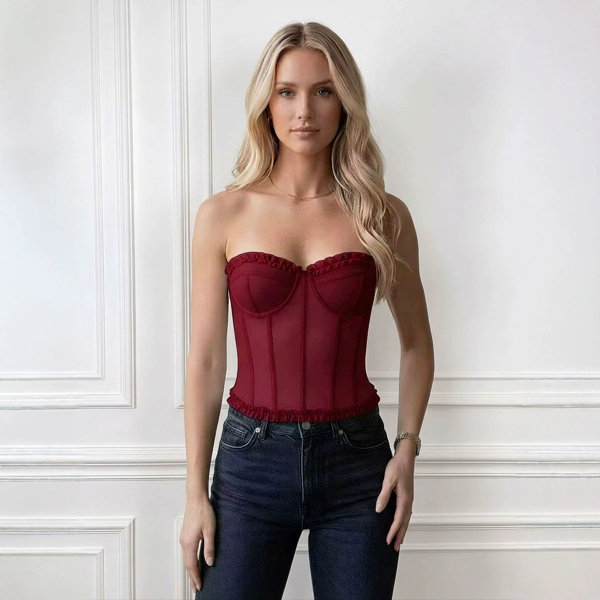 Women's Sexy Hot Mesh Tube Summer Wear Small Vest/suspenders/tube Top