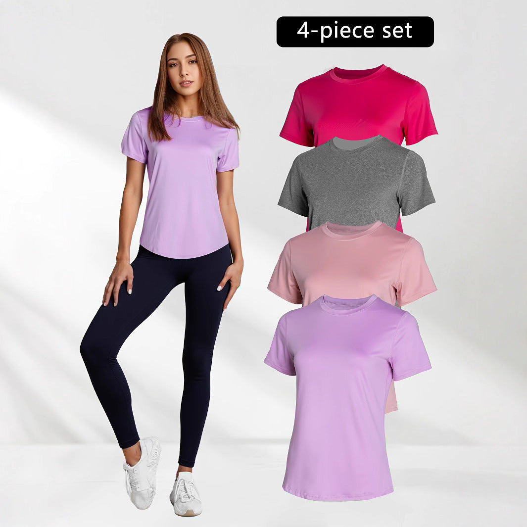 Women's Solid Color Sleeve Summer Slim Fit Women's T-shirt