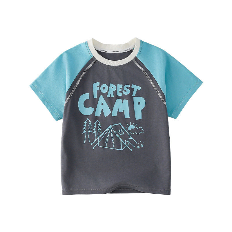Children's Cool Cotton Hall Short-sleeved Summer Shirt Children's T-shirt