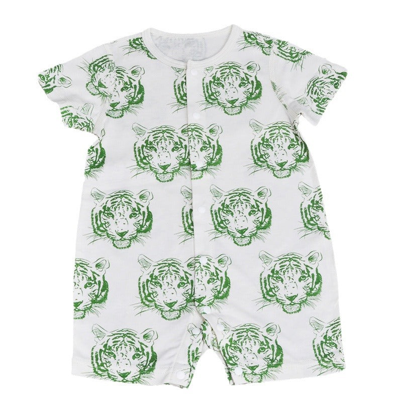 Summer Bamboo Cotton Short Sleeve Top Pants Camellia Gauze Gown Jumpsuit, Climbing Suit