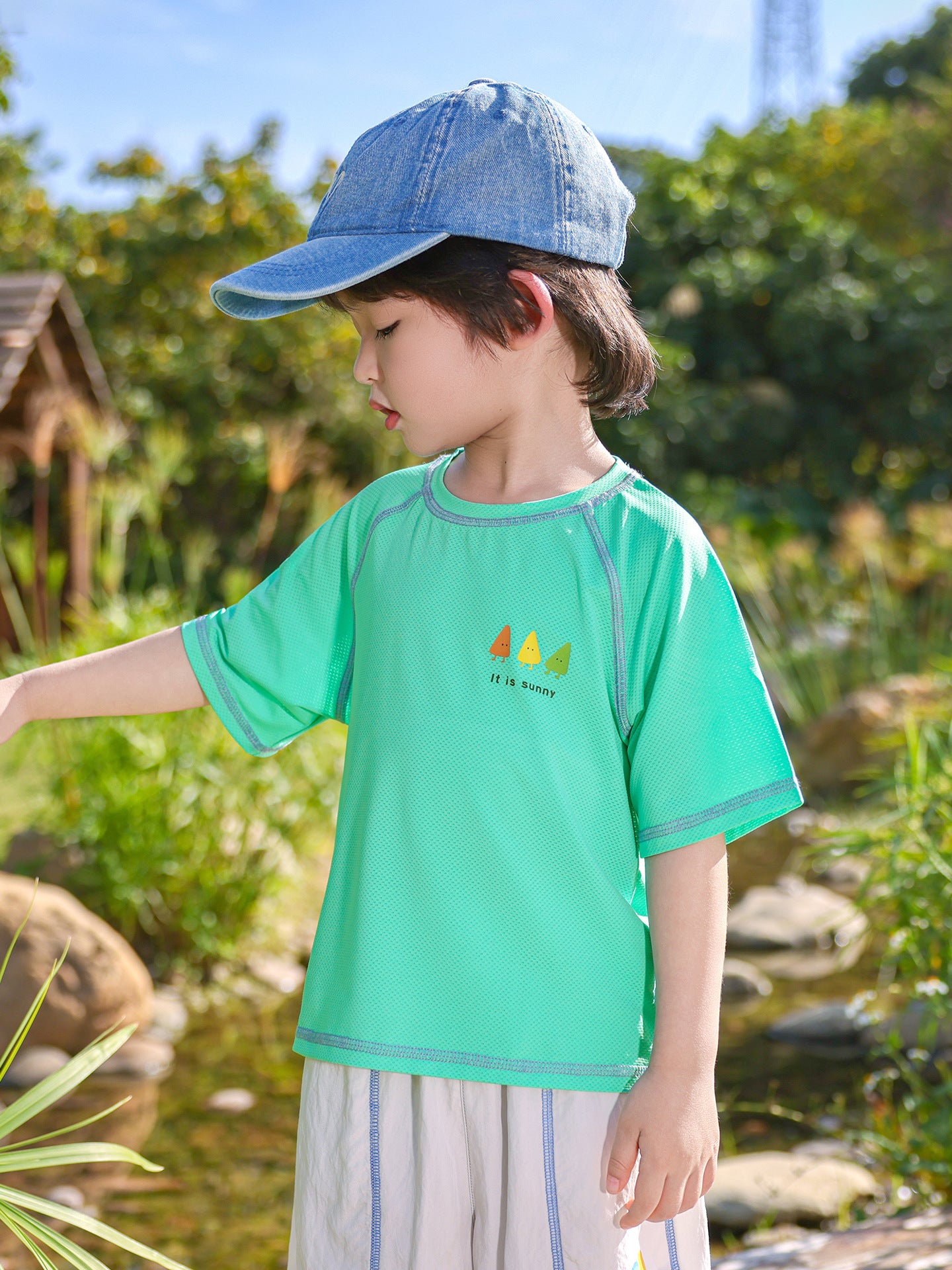 Children's Short-sleeved Breathable Top Summer Boy Sports Half Sleeve Outdoor Thin Children's T-shirt