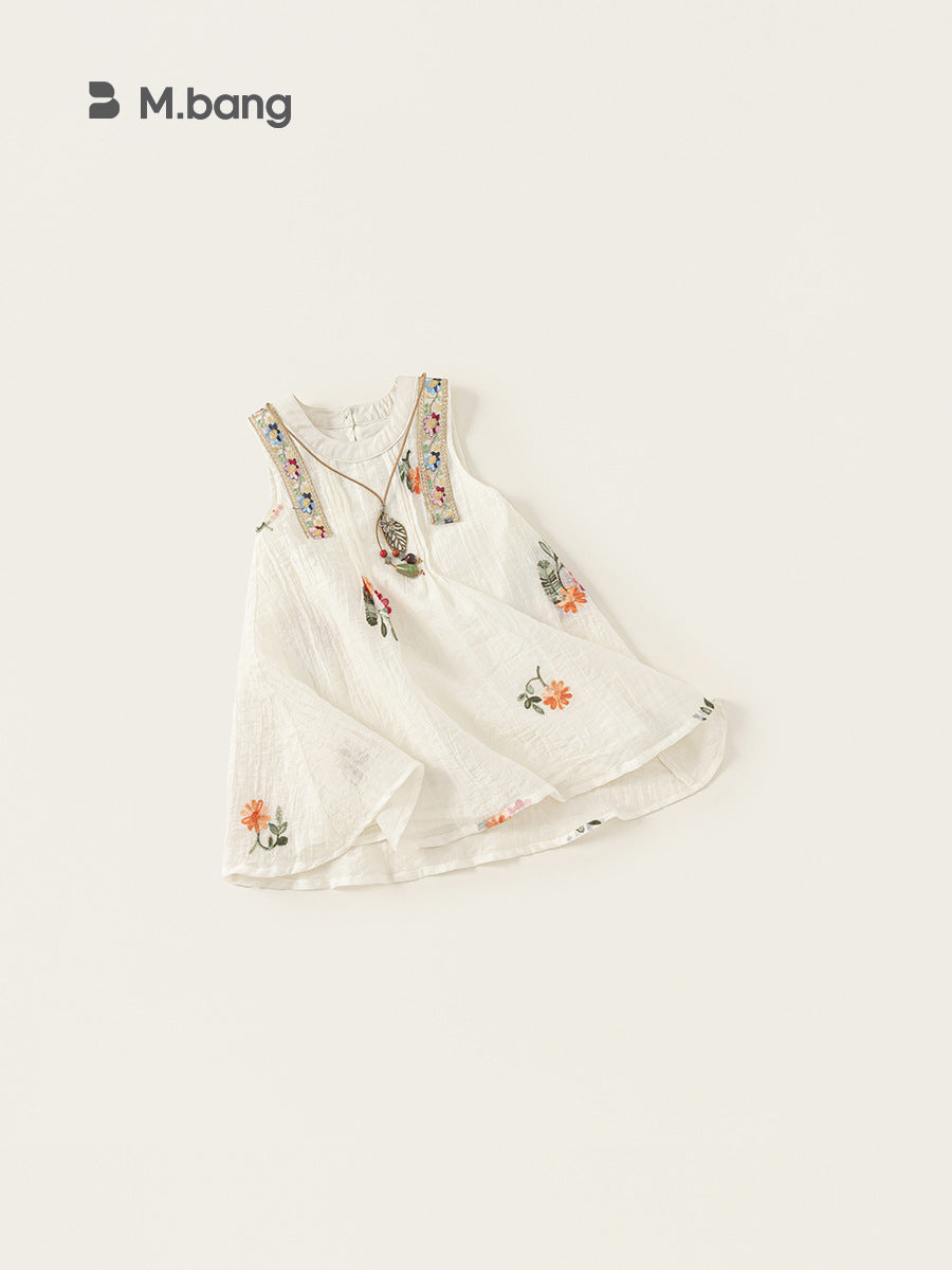Children's Woven Clothing Skirt Ethnic Style Embroidered Children's Dress
