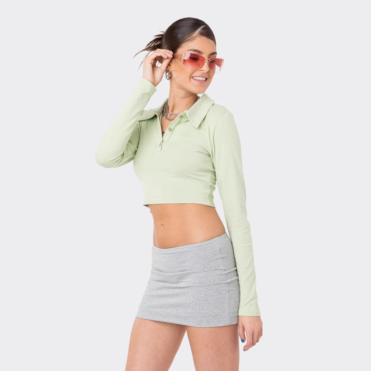 Summer Solid Color Casual Ladies Small Skirt