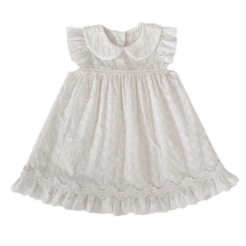 Korean Style Summer Lace Edge Doll Collar Children's Dress
