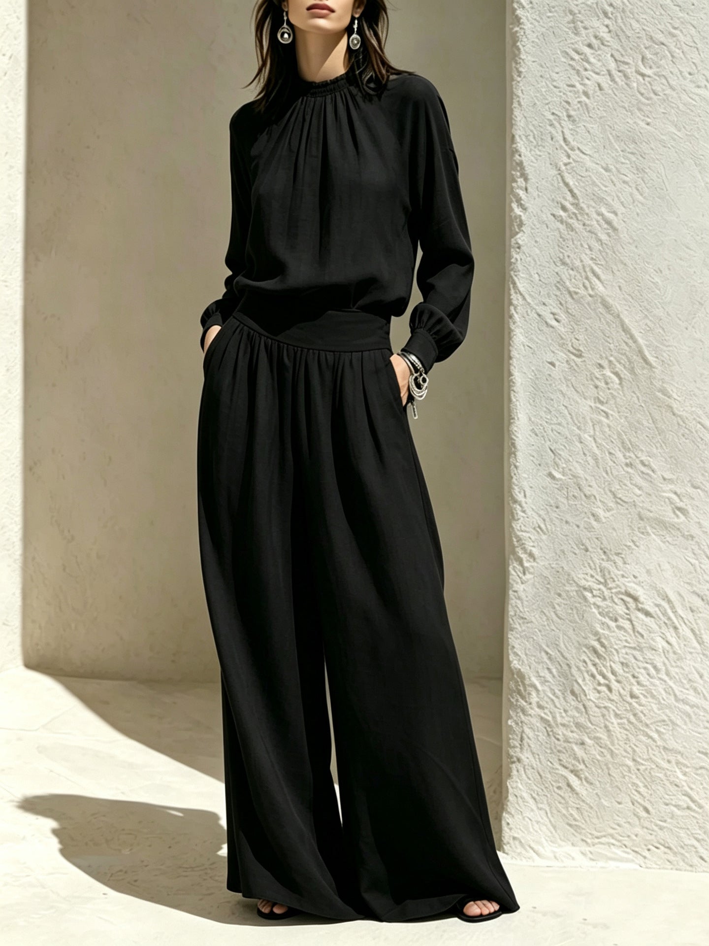 Women's Autumn High-grade Stand Collar Wear Loose Fashion Casual Suit