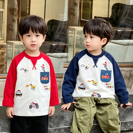 Men's & Children's Strict Selection Bottoming Shirt Autumn Long Sleeve Boys Children's T-shirt