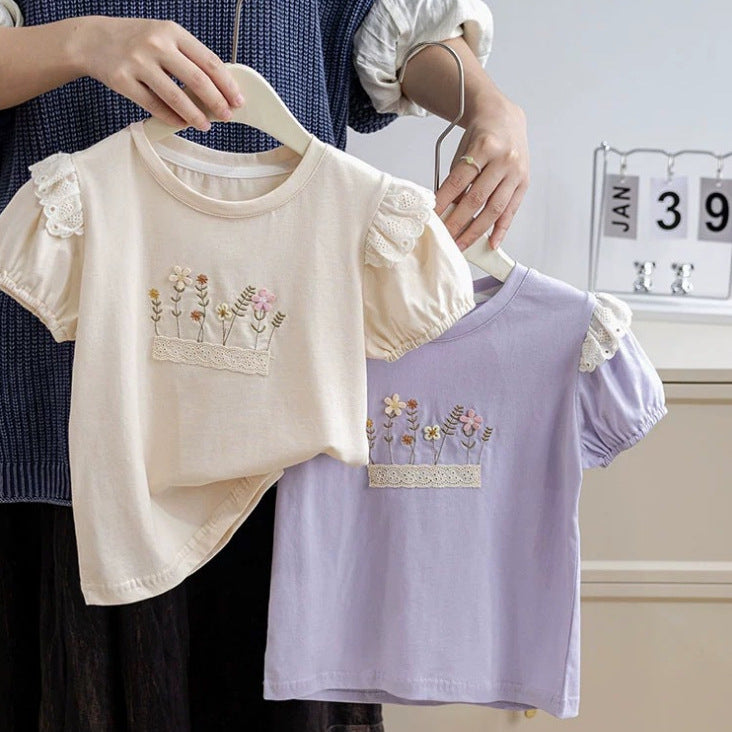 Children's Clothing Korean Style Casual Cotton Top Loose Thin Fashionable Children's T-shirt