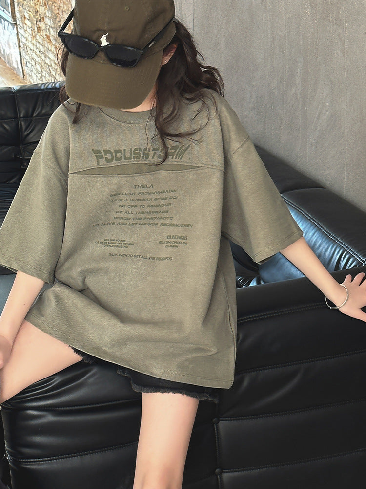 Summer Korean Style Western Medium Big Fashionable Fried Street High-grade Children's T-shirt
