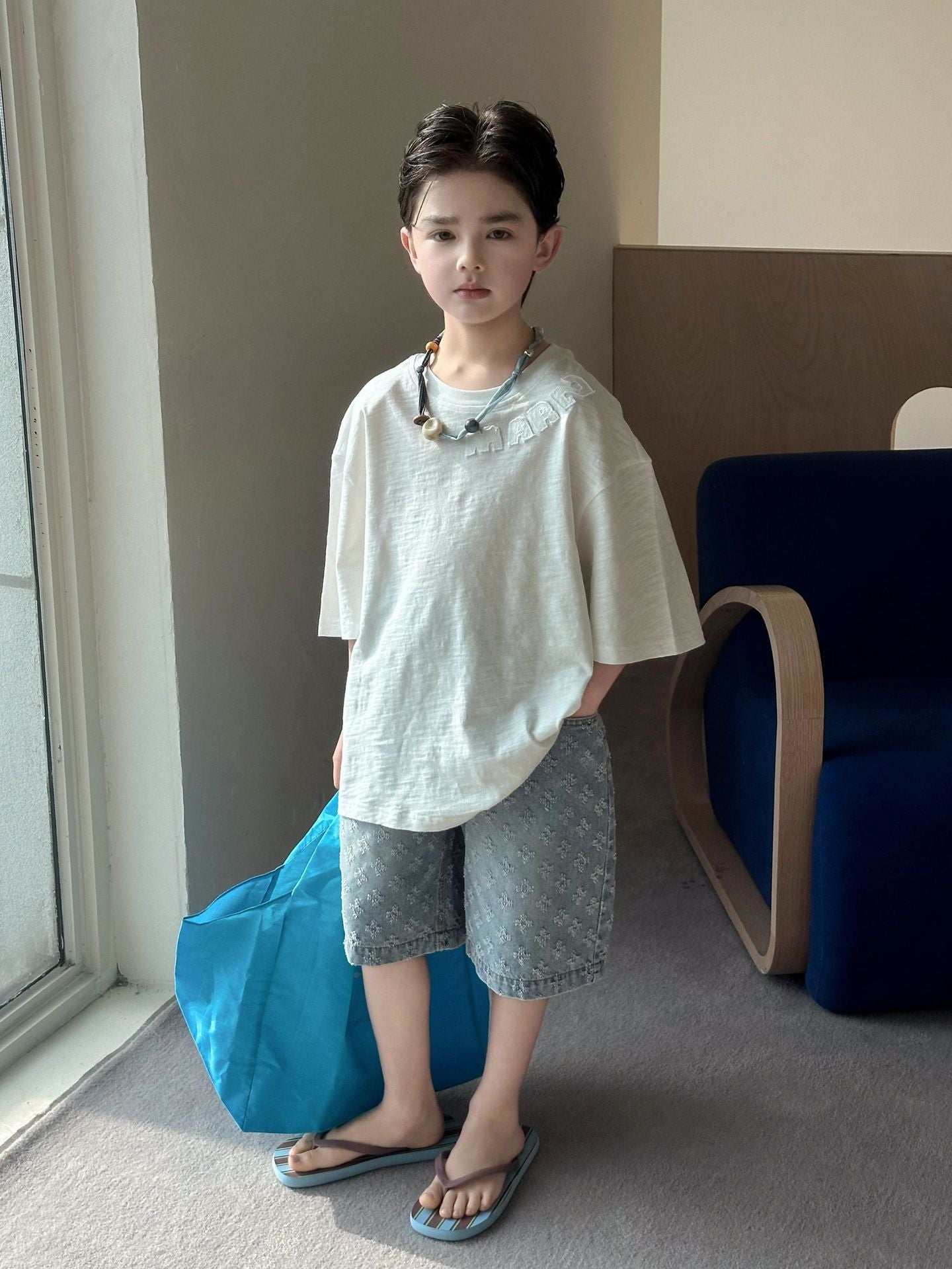 Children's Cotton Short-sleeved Summer Loose Breathable Half-sleeve Top Comfortable Children's T-shirt