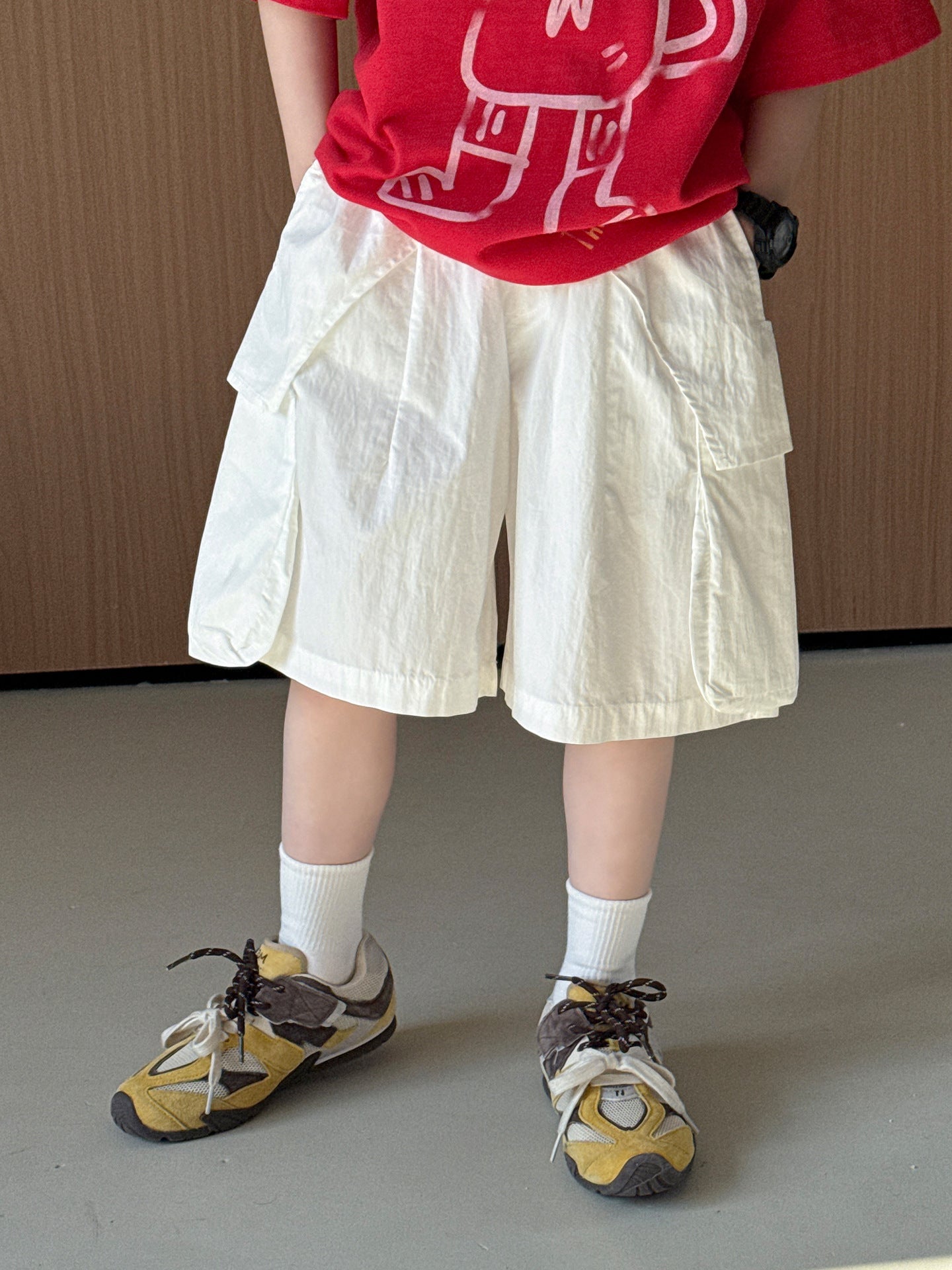 Children's Korean Style Summer Crawler Simple Solid Color Personality Fashion Casual Children's Pants