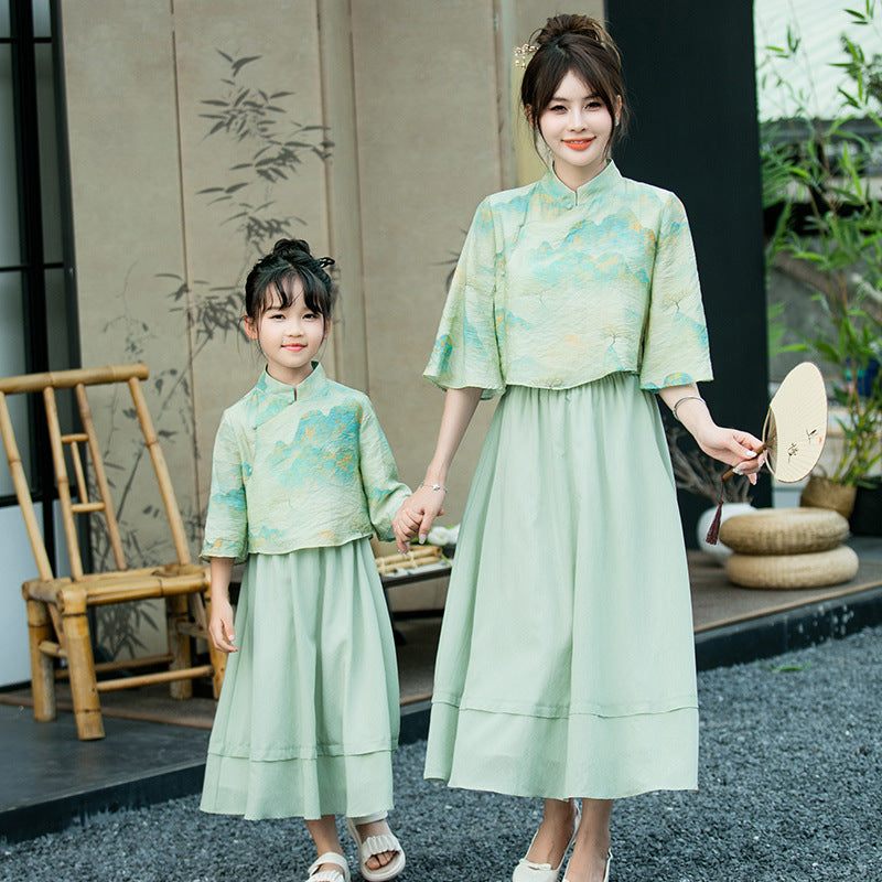 School Group Purchase Performance Wear Chinese Parent-child Outfit