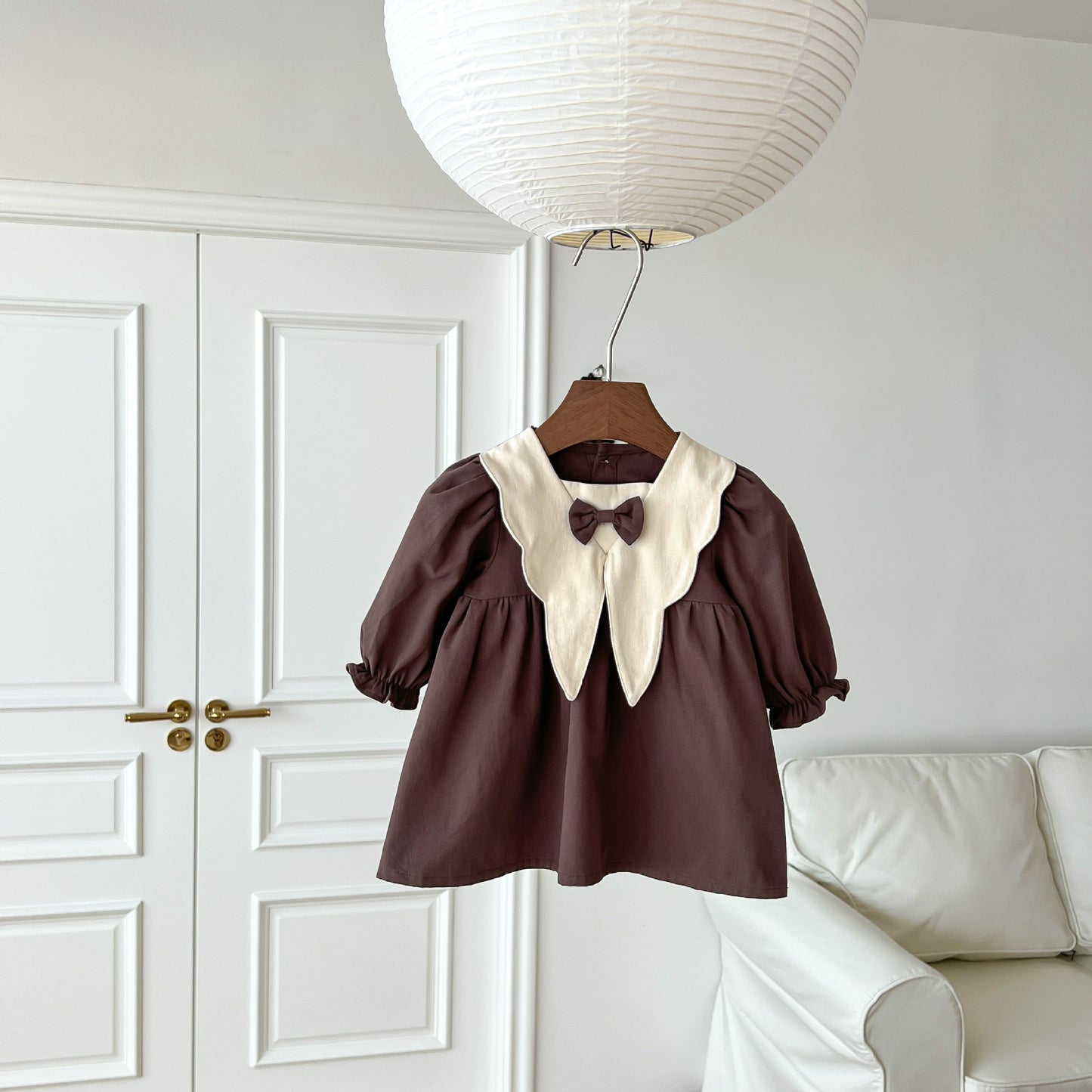 Korean Style Preppy For Western Autumn Doll Retro Princess Children's Dress