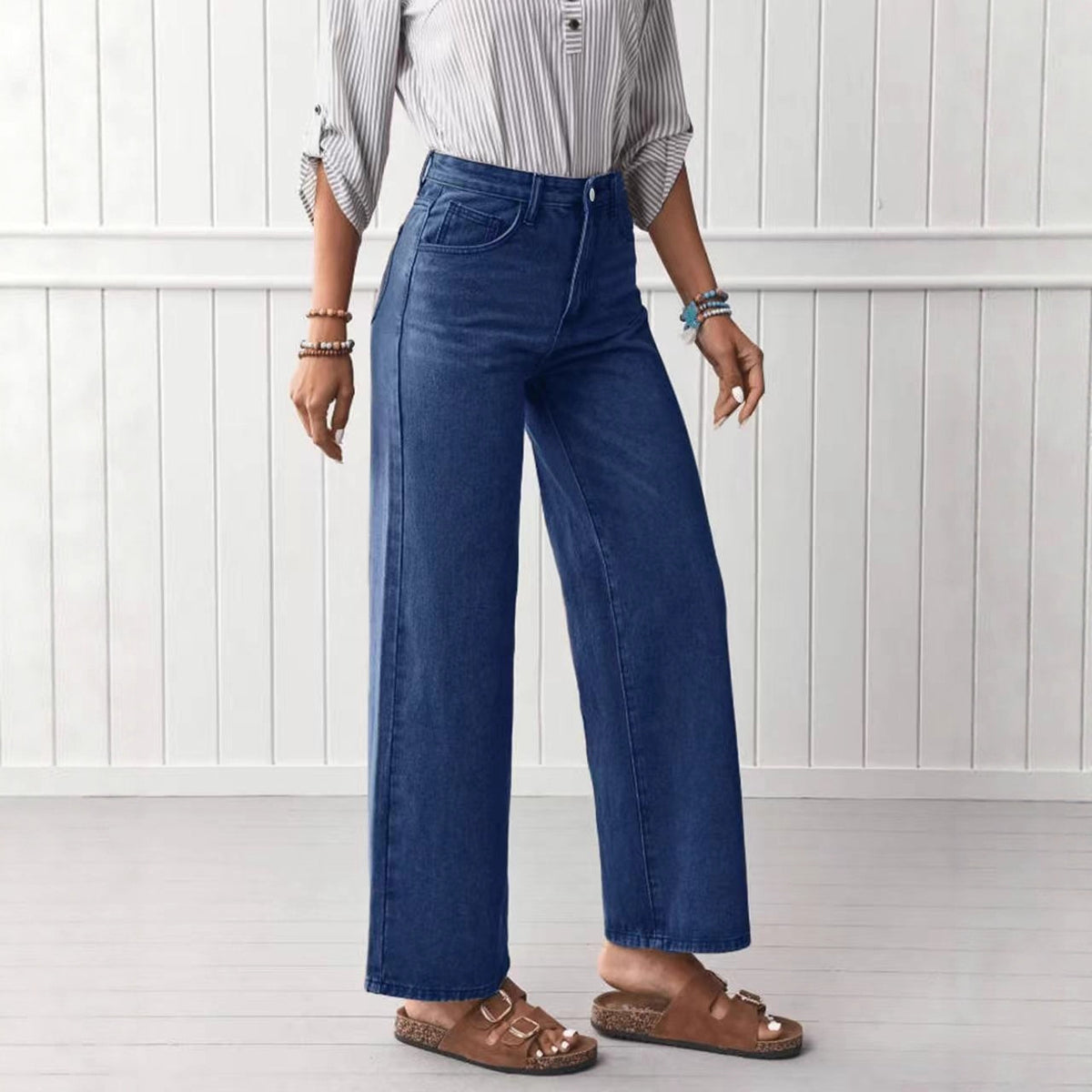 Women's Straight High-quality Denim Trousers Create Fashionable Beautiful Women's Jeans