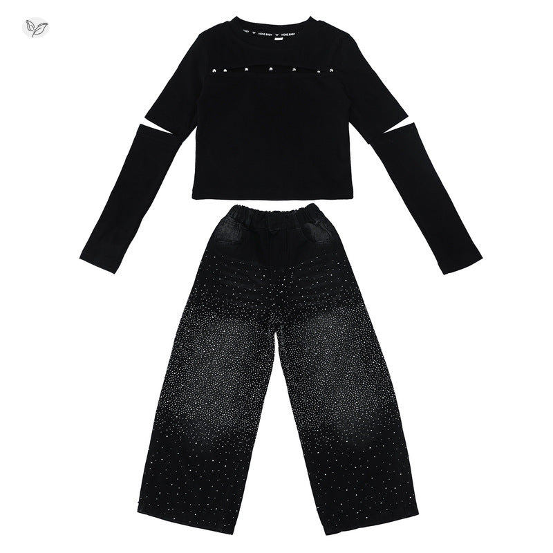 Jazz Dance Spring Teens Long Sleeves Children's Suit